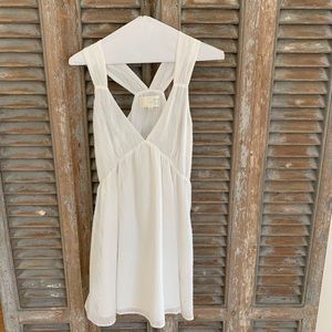 White mini dress size small.